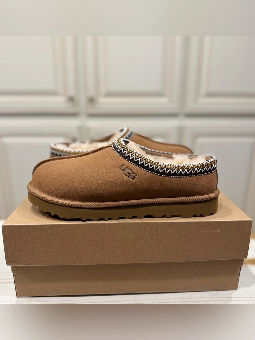 UGG • Tasman II • Chestnut Suede Slip-On Clog with Contrast Trim • NWT - Picture 2 of 6